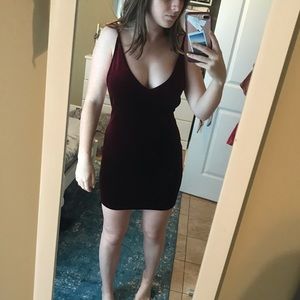 Dark purple mini dress